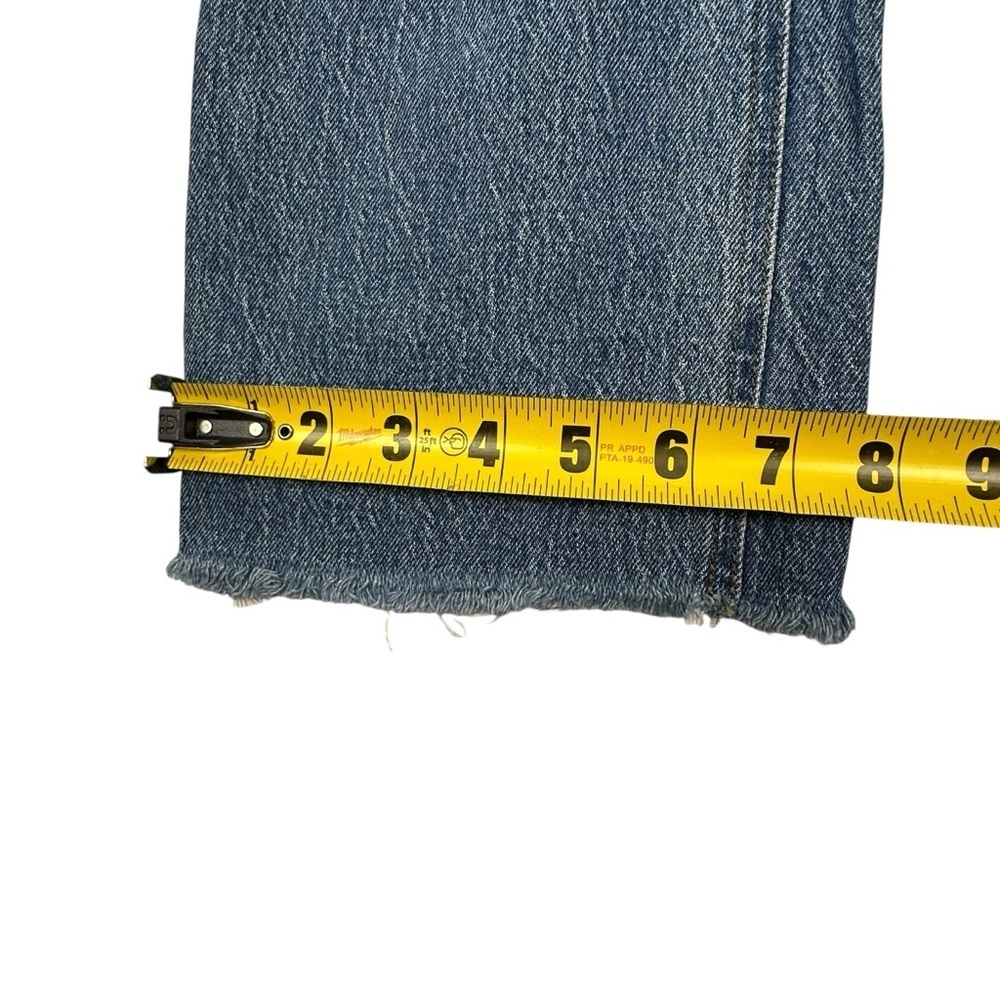 J Crew Demi Boot Crop High Rise Jeans Button Fly Distressed Light Wash - 27 - Picture 3 of 11